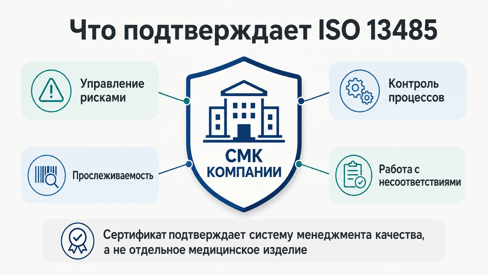 Что подтверждает сертификат ISO 13485