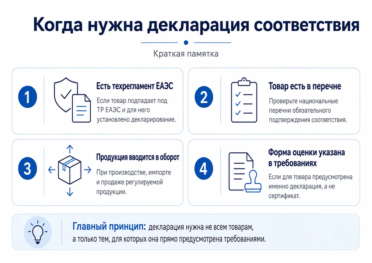 Когда нужна декларация соответствия
