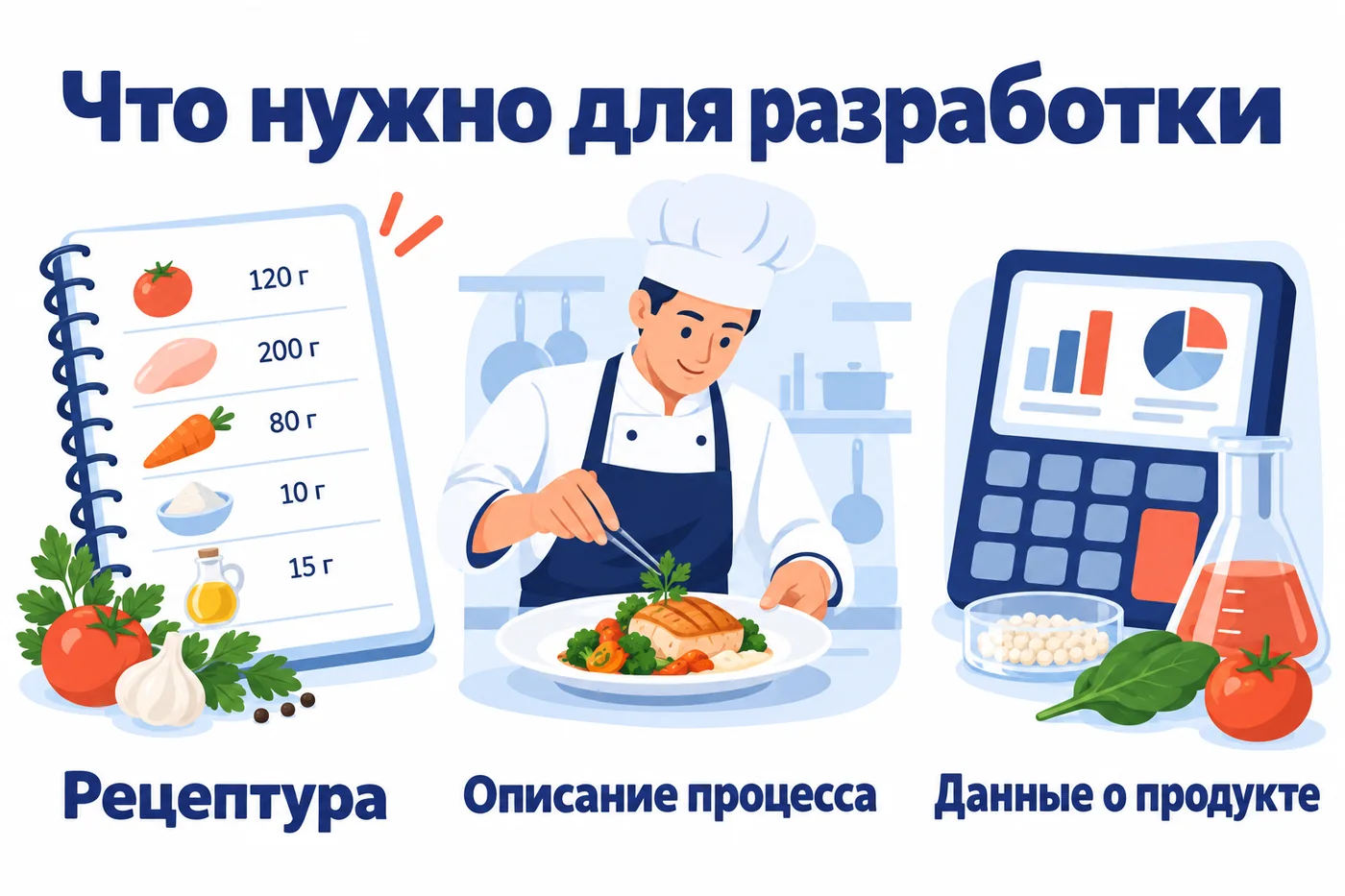 Исходные данные для технико-технологической карты: рецептура, процесс и продукт