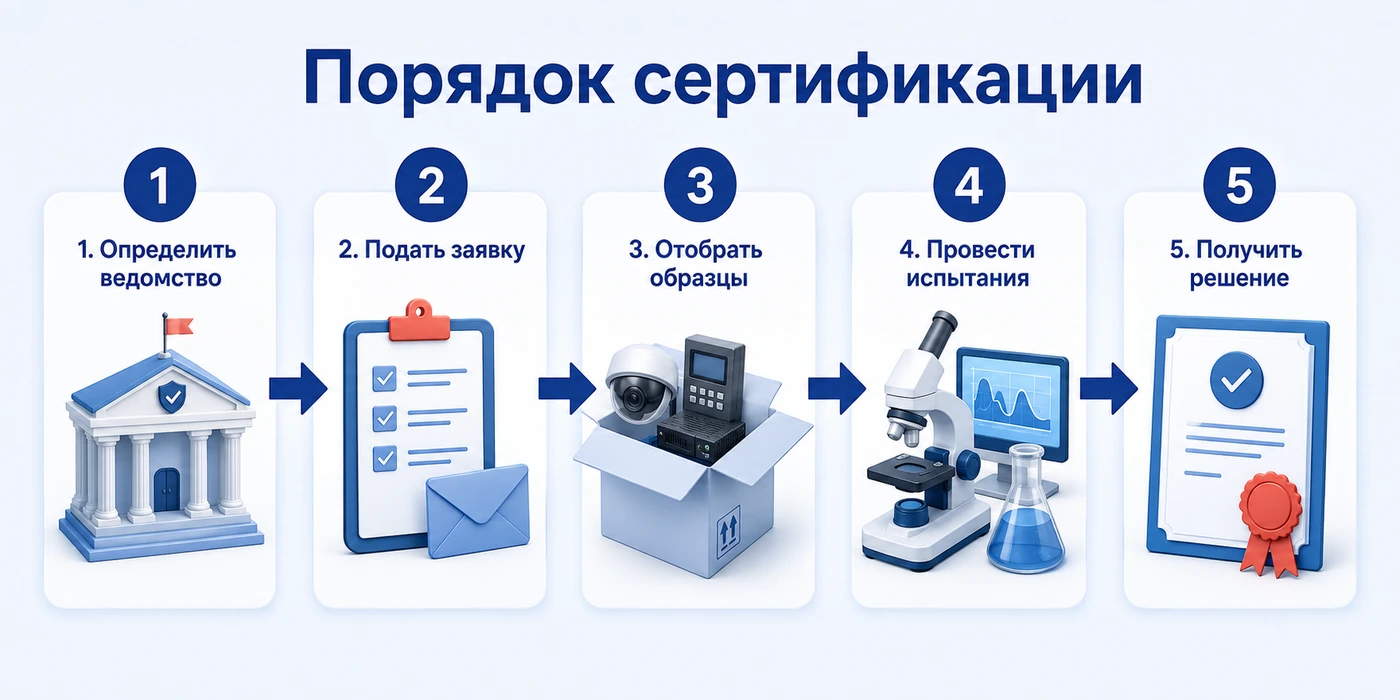 Этапы обязательной сертификации технических средств транспортной безопасности