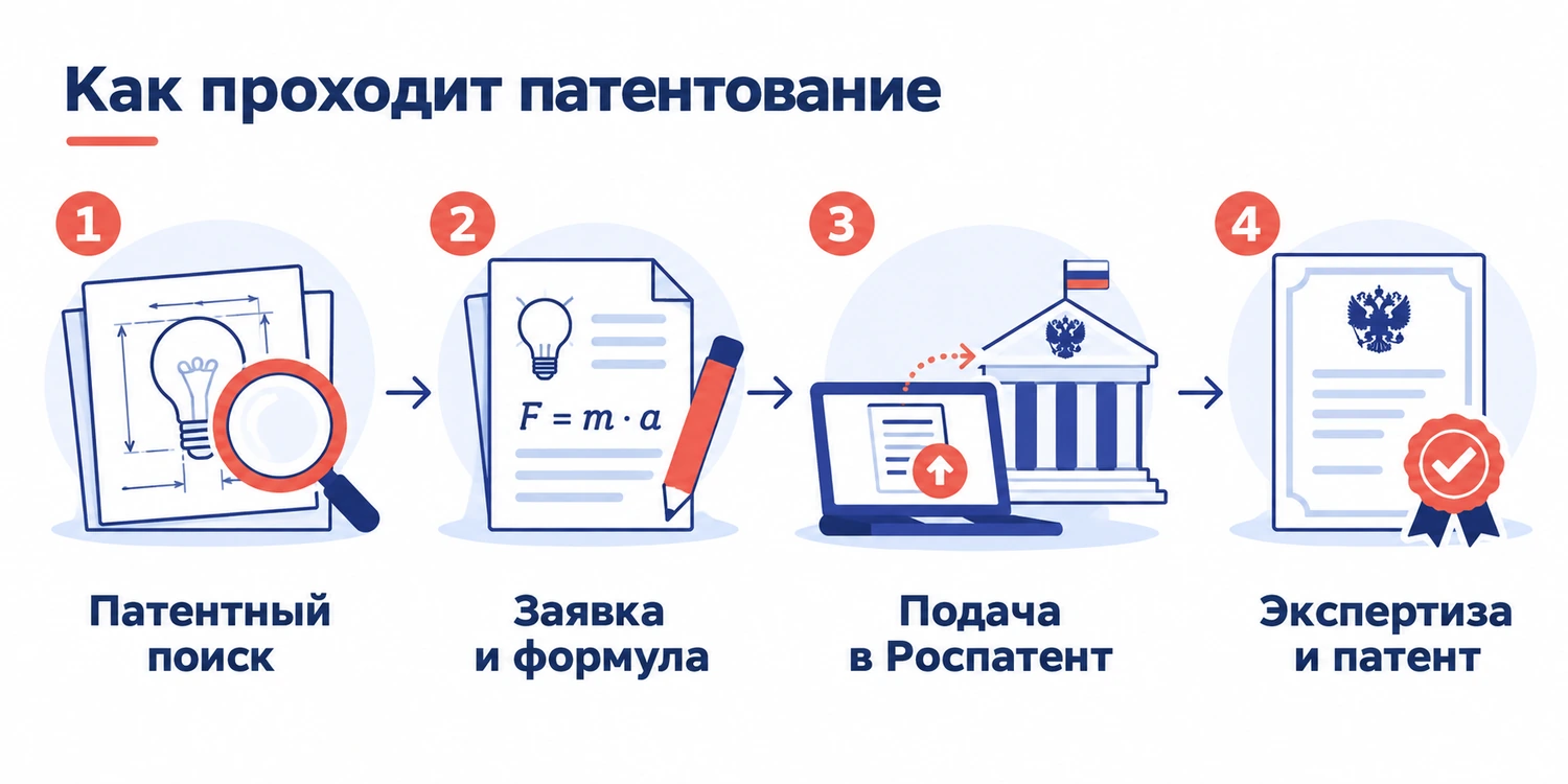 Этапы оформления патента на изобретение в Роспатенте